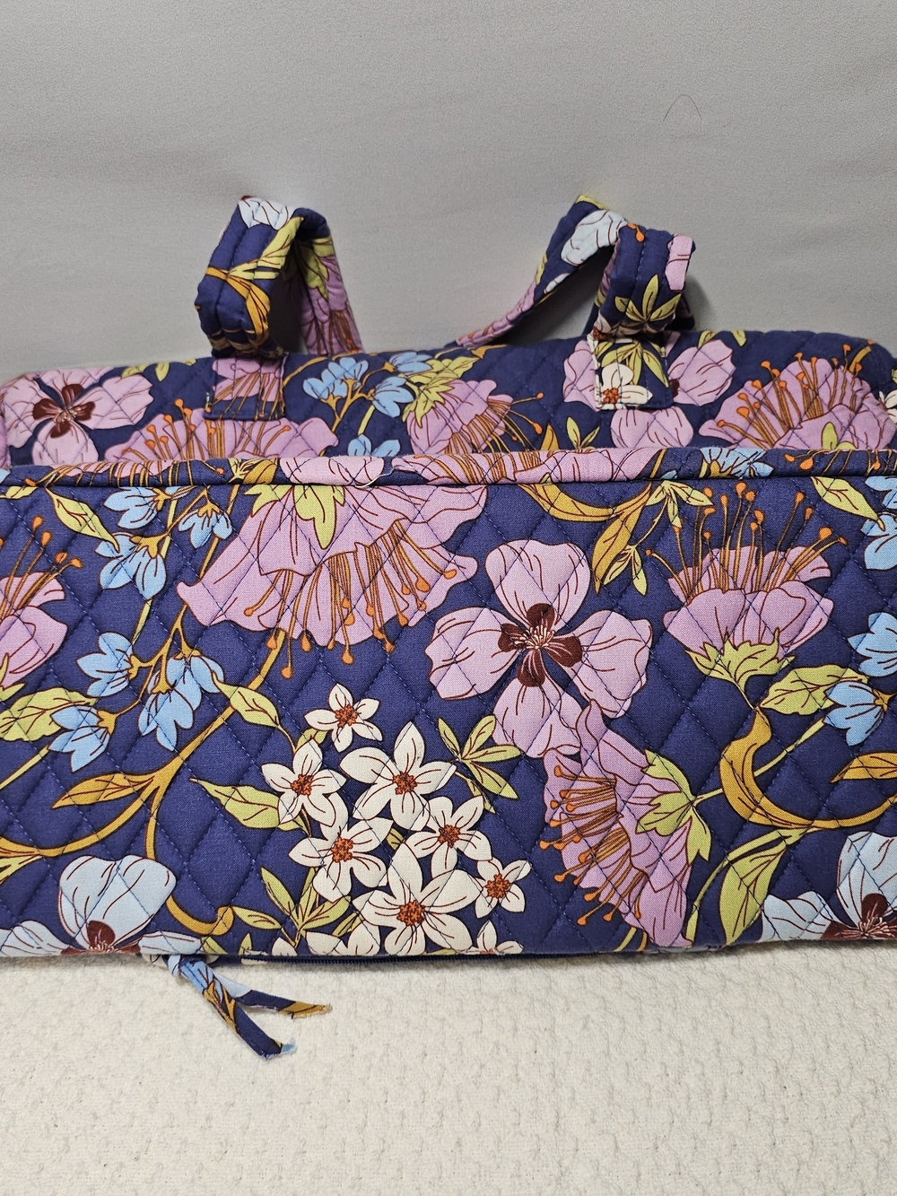 Vera Bradley Quilted Weekender in Coffee Garden - Picture 8 of 9
